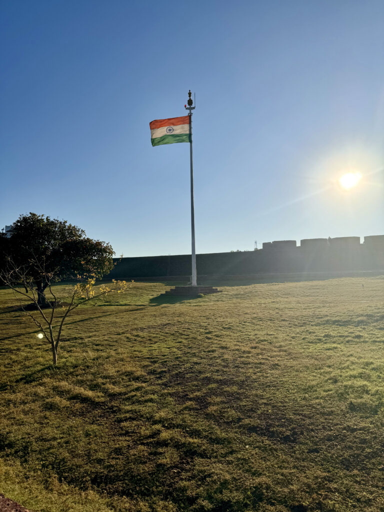 Indian flag on Aguada Fort Goa