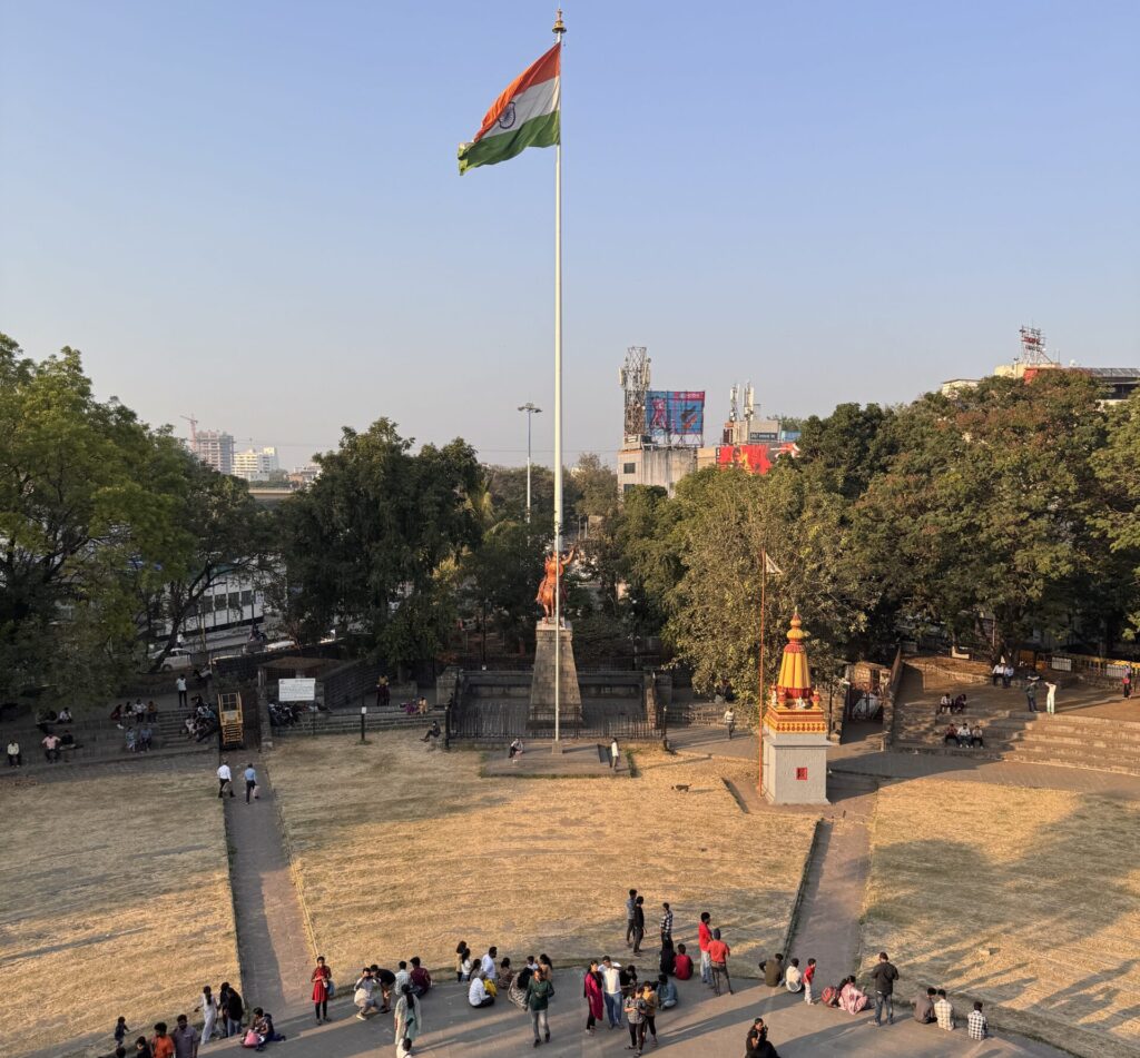 Indian flag at the entrance of Shaniwar wada                                                                                                                                                                                                                                                                                                                                                                                                                                                                                                                                                                                                                                                                 